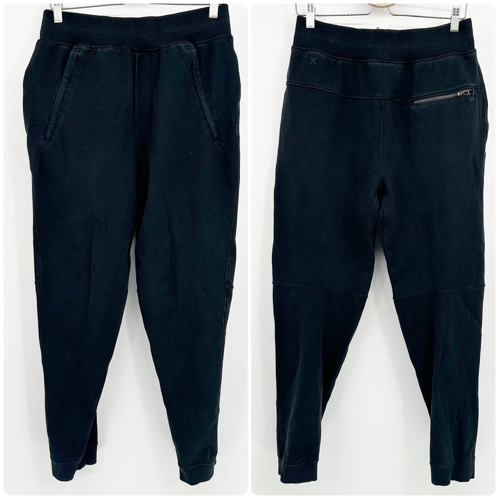 Lululemon Mens Black Cotton Blend Athleisure Lounge Jogger‎ Sweatpants Size M